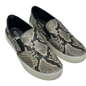 Michael Kors Women’s Snakeskin Textured Leather Loafers Size 6.5 Slip-On Comfort